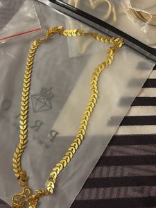 Gold Leaf Chain Necklace