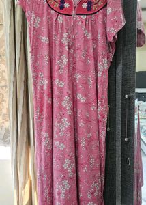 Pink Floral Nighty but little damage back show in