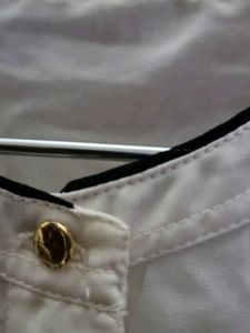 SCULLERS white Full Sleeve High Collar Top