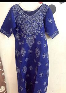 Red Embroidered Kurta