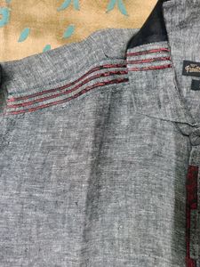 Cotton Linen Designer Shirt For Men 3xl (46)