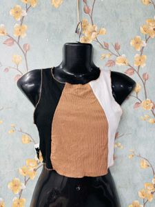 Patchwork Crop Tank Top