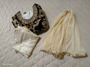 Anarkali Gown With Pant Dupatta