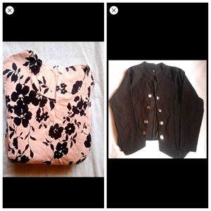 Combo Offer Floral Press With Black Jacket