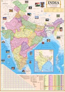 totally new ,COMBO OF 6 HINDI MAPS& CHARTS | India