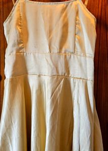 Golden Full maxi side slit dress