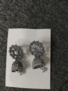 A combo of Silver Oxidized Earrings.
