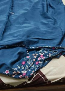 hand  Embroidered crap saree