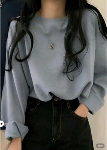 New With Tag Korean Stylish Blue Long Sleeve Sweat