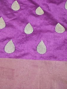 Purple Saree with Gold Embellishments