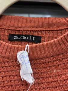 Zudio Orange Knit Sweater (S)