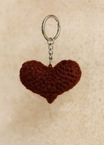 ❤️Crocheted Heart Keychain