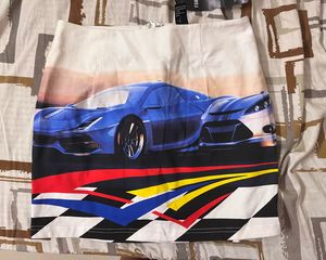 Racer Graphic Mini Skirt