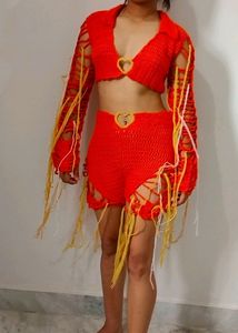 Handmade Crochet Dresses With Matching Bag