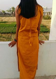 Mustard Yellow Cotton Kurta