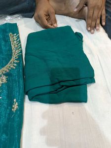 Teal Embellished Salwar Kameez Set