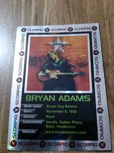 Bryan Adams Trading Card 90scard
