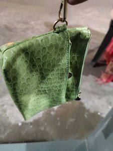 Green Croc Embossed Wallet
