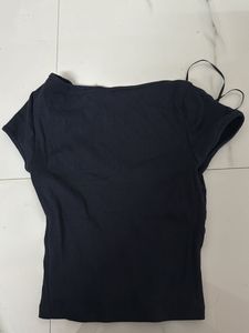 Black Ribbed Top