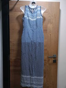 Mineral Blue &amp; White Sleeveless Maxi Kurta 👗