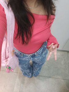 Red Off-Shoulder Top