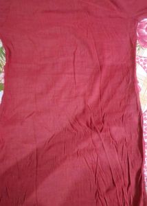 Maroon Color Straight Kurta