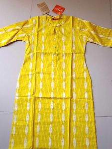 Libas- Yellow Kurta(Pure Cotton)