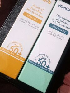 Combo Of Wishcare Sunscreen New Seal Pack No Coin