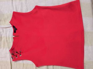 Coral Sleeveless Top
