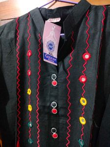 Black Embroidered Kurti