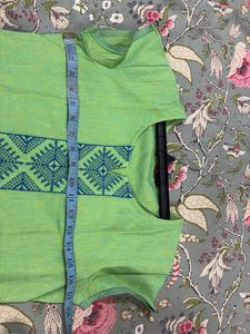 Green Embroidered kurta
