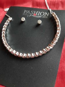 New Beautiful Silver Necklace Set