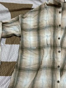 Plaid Oversized Button-Down Shirt
