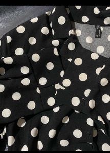 Black &amp; White Polka Dot Dress