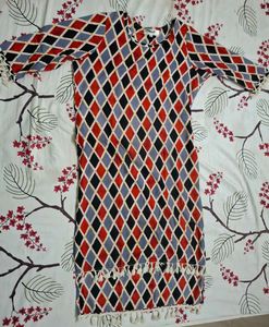 Elegant Diamand Print Kurta