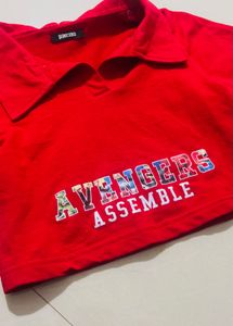 Red Bonkers Crop Top