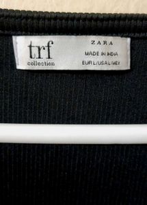 Black Long Sleeve Square Neck Top