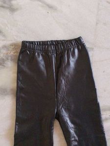 Stylish Black Faux Leather Leggings