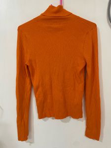 H&amp;M Orange Turtleneck Jumper