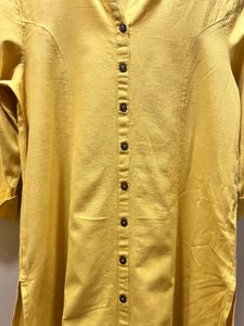 Yellow Button-Down Dress zudio