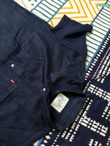 DSSA Men Dark Blue Regular Fit Shirt