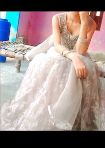 Grey Embellished Lehenga Choli