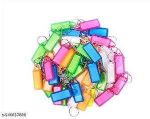 Plastic Keychain With Name Tag Labe