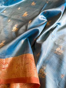 Pure Silk Kanjivaram Blue Lagoon