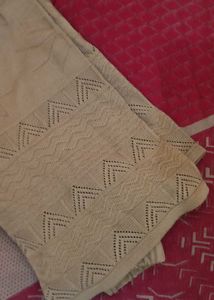 Red &amp; Tan Kurta Set