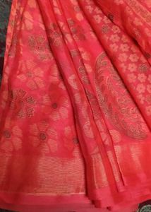 Pink Floral Saree