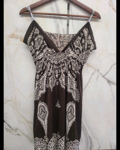Brown Paisley Short Nighty