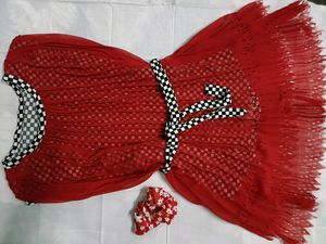 A Cute Red Sleeveless Tunic Top🌹