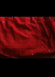 Red Sequin Lehenga Choli