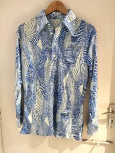 Vintage Blue Patterned Shirt
